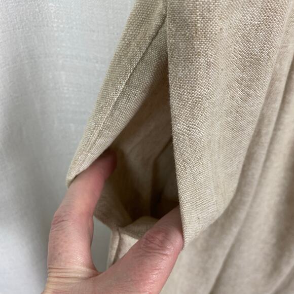 Old Navy Beige Fit&Flare Linen Blend Midi Dress Sz.L NWT - Picture 9 of 14